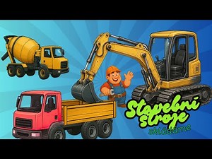 Postav si bagr, míchačku a dodávku! Kouzelná stavebnice a stroje pro děti