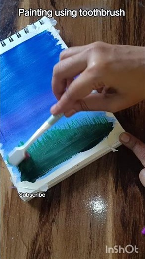 painting using toothbrush/toothbrush painting #short #painting #Abha Creation