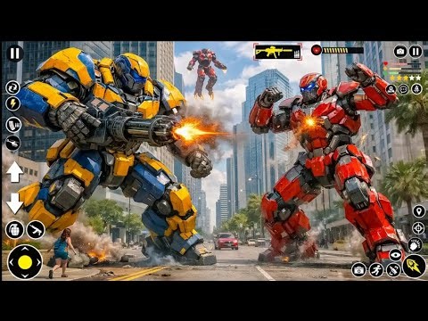 ROBOT TRANSFORMER BATTLE 3D | Super Hero Robot Fight 🚗 ROBOT CAR vs MEGA ROBOT 🤖