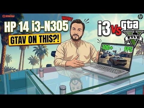 HP 14 i3-N305 | GTA V Gameplay Test - Can intel UHD Run It? 🚗