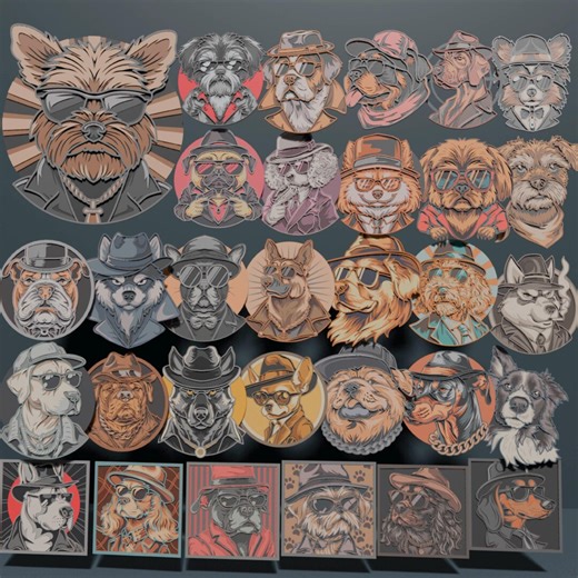 Dog Bundle Multilayer SVG. Laser Cut File. Layer Construction. Plywood Cutting. CNC. 31 Design - Etsy