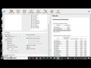 Item and reliability analysis in JASP