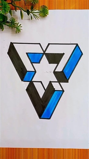Easy and unique 3d illusion Drawing 😍 ll voice of ‪@MrBeast2‬ #shortvideo
