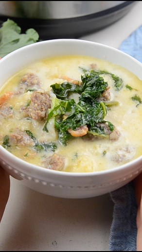 This low-carb and Keto version of Zuppa Toscana Soup, made in the Instant Pot (but with stovetop instructions too), is an all-time favorite soup of mine! It's creamy, but not heavy, and deliciously savory too! 👉View full recipe linked in the comments. #zuppatoscana #lowcarbzuppatoscana #ketozuppatoscana #zuppatoscanasoup #lowcarbsoup #ketosoup #instantpotrecipes #instantpotsoup. | Kalyn's Kitchen
