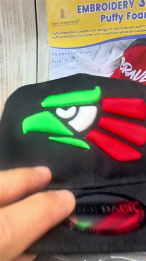 Embroidery 3D puffy Foam #tiktokshop #3dpuffembroidery #customhats #onlymydesign #fashion #embroiderybusiness #fashionhats