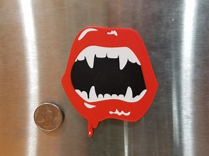 3D Printed Vampire Lips Fangs and Teeth Refrigerator Magnet Perfect for Halloween Decoration - Etsy Canada