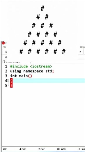 C++ Pyramid Pattern Using Nested Loops | Easy Pattern Printing Tutorial 🔥