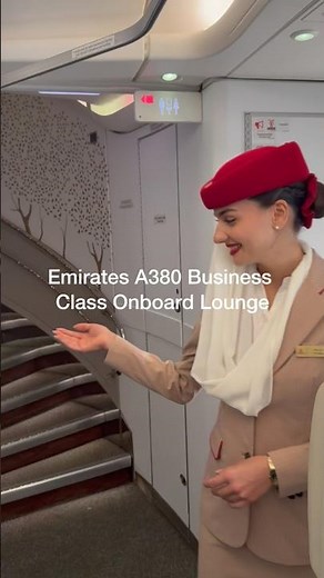 I Finally Tried Emirates A380 Onboard Lounge For Business Class (New Design)