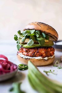 Blackened Salmon Burgers with Herbed Cream Cheese   VIDEO