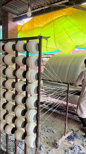 Rugson Carpet Yarn Spinning Process #RugsonCarpet #CarpetManufacturing #HandmadeRugsIndia