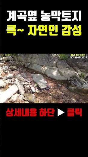 시골땅 촌땅 계곡 토지매매! 체류형쉼터, 농막토지, 영덕부동산 #착한부동산