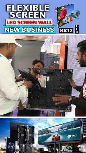 5K views · 31 reactions | Led screen wall for new business startup | 8x12 led screen wall #ledscreen #ledwall #ledpanel | Create India Explore | Facebook