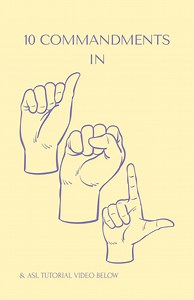 10 Commandments ASL Flashcards: Yellow, Sign Language Learning (digital Download) - Etsy