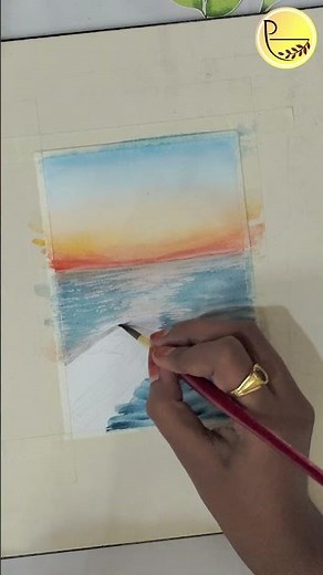 Sunset Boat Painting Tutorial - Easy Watercolor Landscape for Beginners 30 Day Art Challenge Day 15