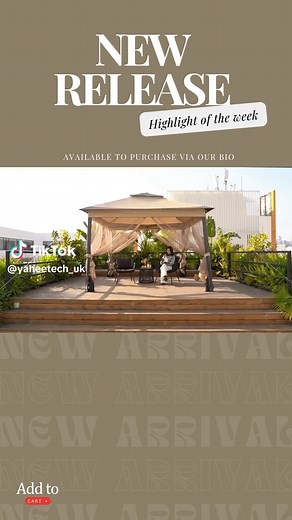 🌿✨ A touch of countryside charm, right in your garden Transform your outdoor space with the Yaheetech Pop-Up Gazebo in classic khaki & brown 🤎 Effortless to set up, and even easier to fall in love with 💫 🪴 Mesh netting keeps the midges out ☀️ Double top for a gentle breeze 🌧️ Waterproof canopy, just in case the British weather surprises us 😉 🎀 Perfect for cream teas, garden soirées, and quiet Sunday afternoons Because every garden deserves a little elegance 🌸 #yaheetech #myyaheetech #Bac