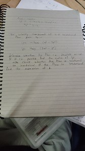 The velocity component of 2-D irrotational flow given by:U = ... | Filo