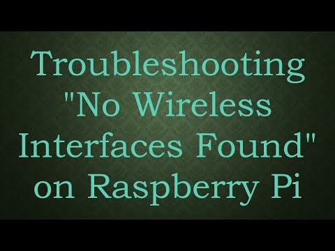 Troubleshooting "No Wireless Interfaces Found" on Raspberry Pi