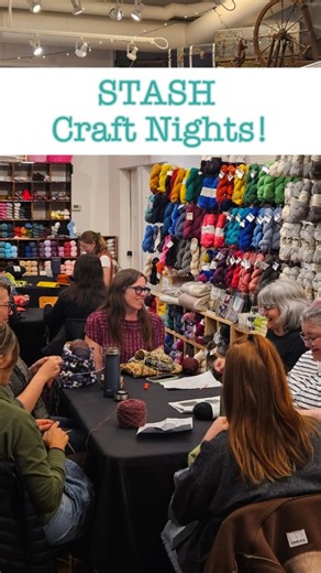 1.1K views · 17 reactions | Craft Nights are in full swing! There's still spots open for our first November craft night, sign up and come hang out with us! Plus, you get access to late night shopping and awesome community with fellow crafty peeps. Bring your embroidery, crochet or whatever WIP your working on, we can't wait to see ya! #craftnight #stashlounge #ininglewoodyyc #localyarnstore #whatsonyyc #knitnight #calgarycrafters | Stash Needle Art Lounge | Facebook