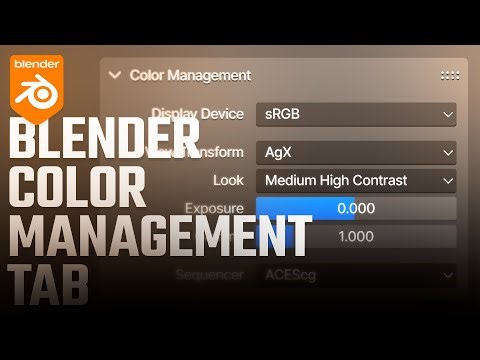 Blender Color Management Tab tutorial | Adam Kozak Grafika
