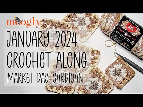 Moogly January 2024 Crochet Along: Market Day Cardigan