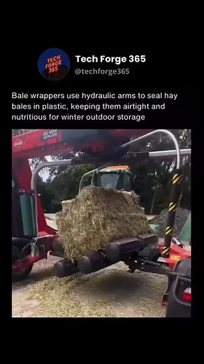 Tech Forge 365 | How It Works | Bale wrappers play an important role in preserving hay and silage for winter feeding. These machines use hydraulic arms that rotate around... | Instagram