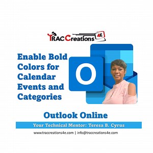 Enable Bold Colors for Your Outlook Calendar Events