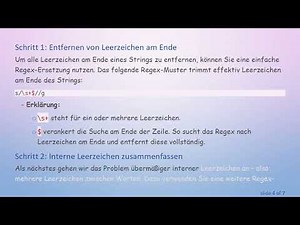 Effektives Trimmen von Leerzeichen in Strings mit Regex