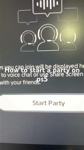 How to start a party on ps5