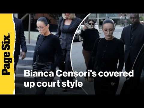 Bianca Censori covers up for Kanye West's court date