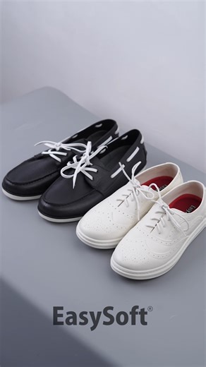 Take every step in style with #EasySoft's most stylish pairs- #Ellery and #Malibu! 🌍💫 These #Waterproof, #Durable, #Flexible, and #EasytoClean shoes await to revolutionize your step. Get yours now - adventure starts at just ₱599! 🚀✨ | EasySoft