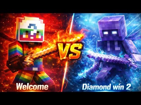 I challenge diamond wing 2 in pvp amazing video Minecraft ￼￼