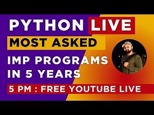 LIVE: Score 70/70 in Python Exam 💯 | Most Asked Python Programs in Last 5 years MSBTE I Scheme Exam