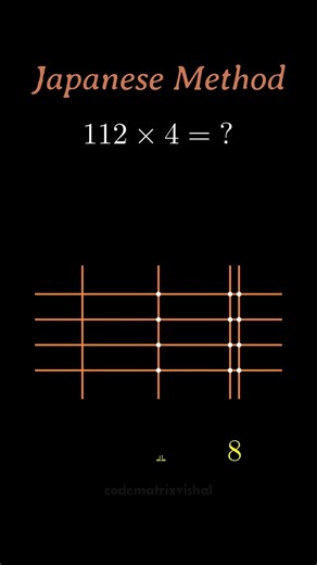 ✍ Master Japanese Line Multiplication Method | Fast Visual Math Trick #maths #japanesemath #visual