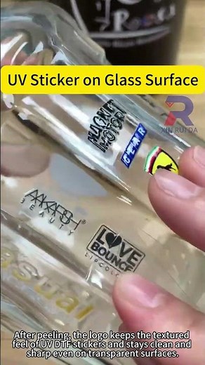 Easy-to-apply UV DTF sticker for glass, with clear and durable design.