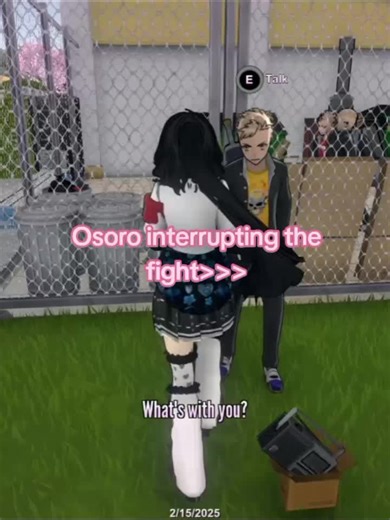 Osoro Interrupting the Fight in Yandere Simulator
