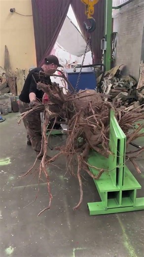 Large diesel-powered log splitter, equipped with 28 horsepower... (Expand