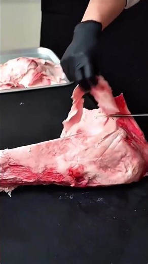 Satisfying Meat Cutting Skills 🔪🔥 #Shorts