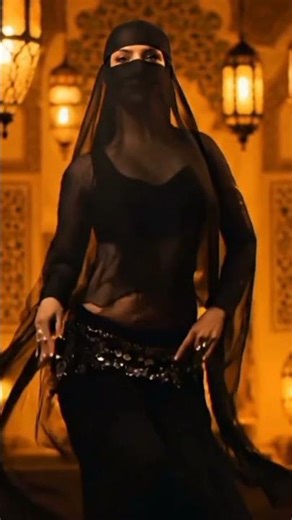 “🔥 Mysterious Arab Veil Dance | Stunning Back Move Performance 💃✨”