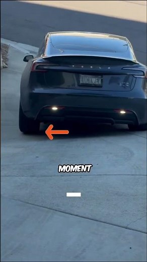 Tesla Model 3 Goes 3-Wheel Mode on a Crazy Steep Driveway