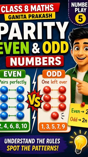 Parity – Even & Odd Numbers | Class 8 Maths | Ganita Prakash | Number Play #numbertalks