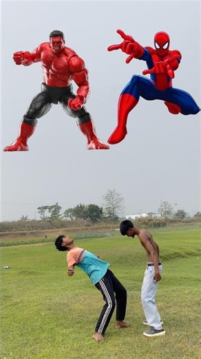 Red Hulk 🔴 vs Spider-Man 🕷️ | Crazy Marvel Fight #shorts #marvel #redhulk #spiderman