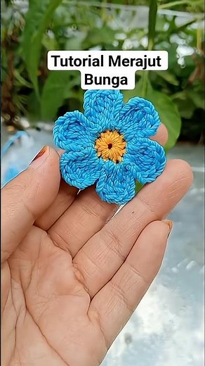 Tutorial Merajut Bunga Mudah dan cepat #crochet #diy #handmade #knitting #handmade