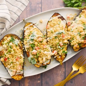 EASY Vegetarian Stuffed Eggplant… all the comfort & tons of flavor! RECIPE: https://www.themediterraneandish.com/vegetarian-stuffed-eggplant/ | The Mediterranean Dish