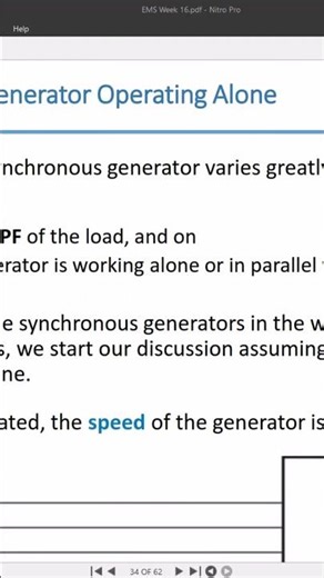 Synchronous Generators, Parallel Operation, and Alone Operation, Islanded Mode #electricmachines