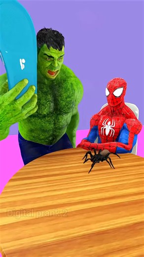 Spider-Man vs Hulk Challenge - Fun Cartoon for Kids