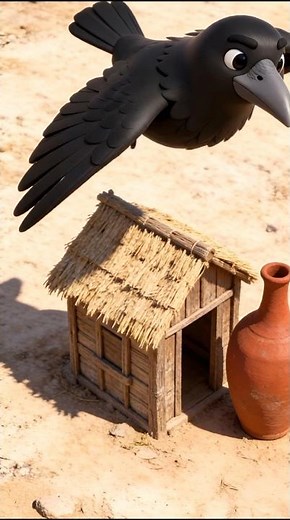 The Thirsty Crow 🐦💧 | Moral Story For Kids | Animated Bedtime Story