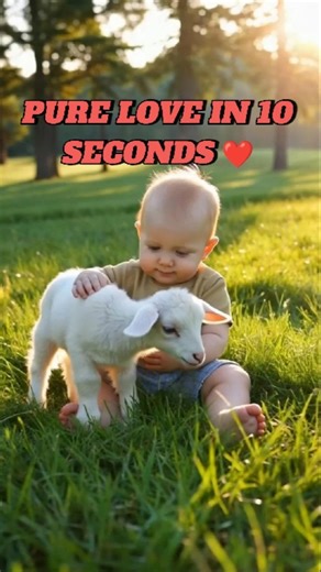 Baby Holding a Sheep — Pure Love in Seconds ❤️ | Baby Meets Beast