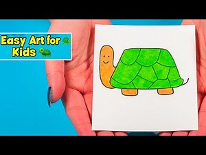 Easy DIY Turtle Drawing for Kids | Simple Step-by-Step Art Tutorial 🐢✨ #diy #craft #craftyfun #kids