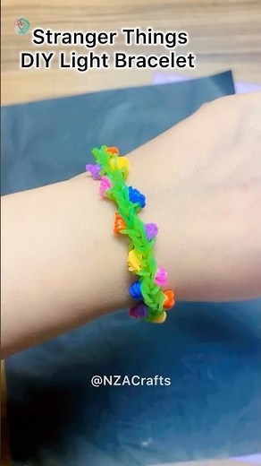 DIY Stranger Things Light Bracelet (789) ASMR Tutorial #diy #gift #asmr #viral #shorts #usashorts