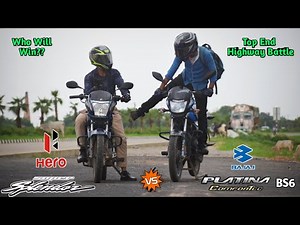 Hero Super Splendor BS6 Vs Bajaj Platina 110 BS6 | Top End Race | Shocking Results | UP65 Race